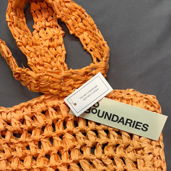 Women's Sunkissed Orange and Pink Crochet Tote Bag NWT - Picture 7 of 10